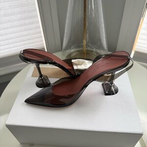 Transparent Black Heels